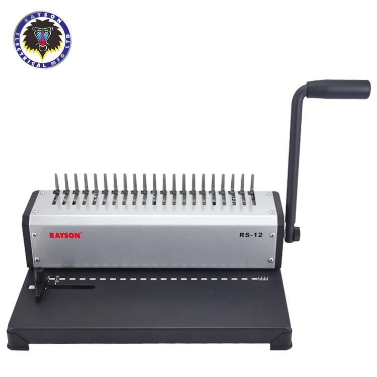 RAYSON RS-12 Расческа для связывания, 21 отверстие, расческа, фартук/зажим, полоса, дырокол, связывающая машина