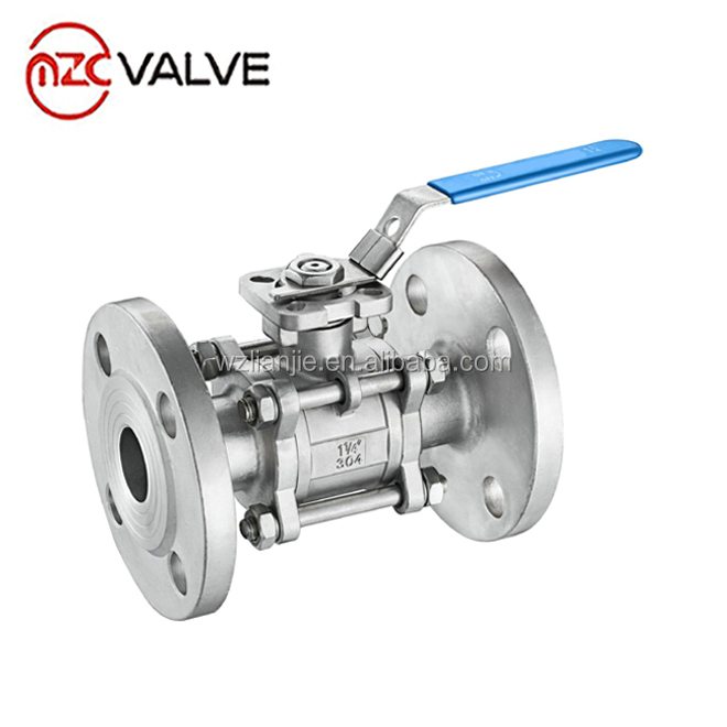 CF8M 3PC Flanged Floating 2" Ball Valve