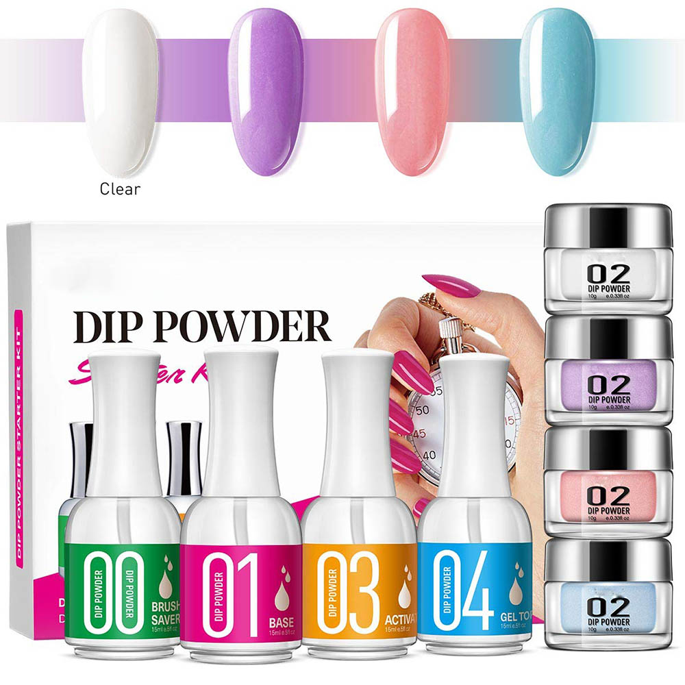 Набор для ногтей с порошком Dip System Starter Nail Kit акриловый французский дизайн ногтей
