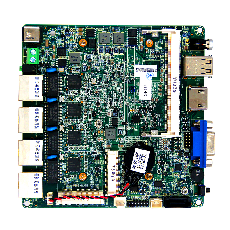 Материнская плата nano с поддержкой ЦП J1900, J1800, двойной дисплей, ddr3, Материнские платы для мини-ПК, четырехъядерный процессор, 4 порта ethernet, материнская плата