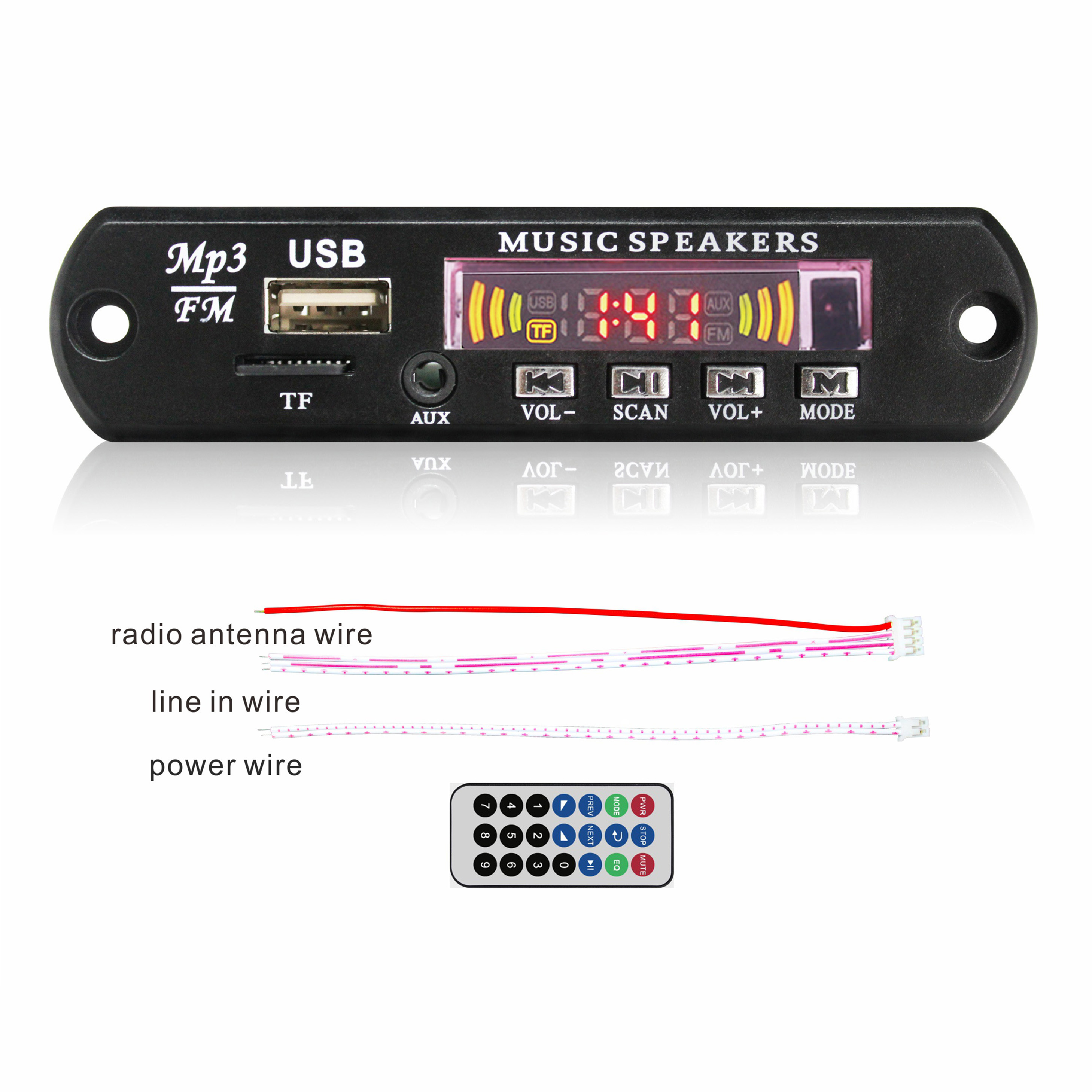 Dc 5V 12V 747D Mp3 аудио радио Fm Плеер печатной модуль декодер плата