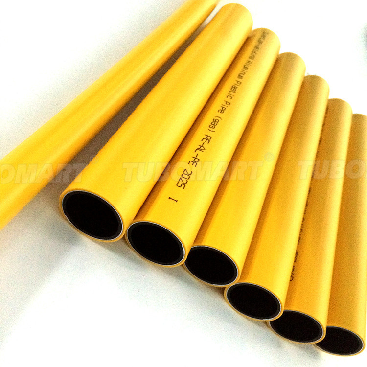 TUBOMART 2021 горячая Распродажа pex al pex газовая труба оранжевая с компрессионными фитингами