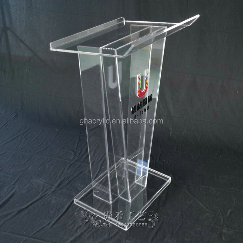 Прозрачный акриловый Подиум Китай Производство YZ-0010 кафедра lectern настольная церковь devout