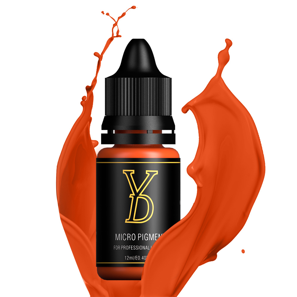 Private Label YD яркий оранжевый жидких Micropigments губ Татуировки Пигмент чернил для перманентного макияжа