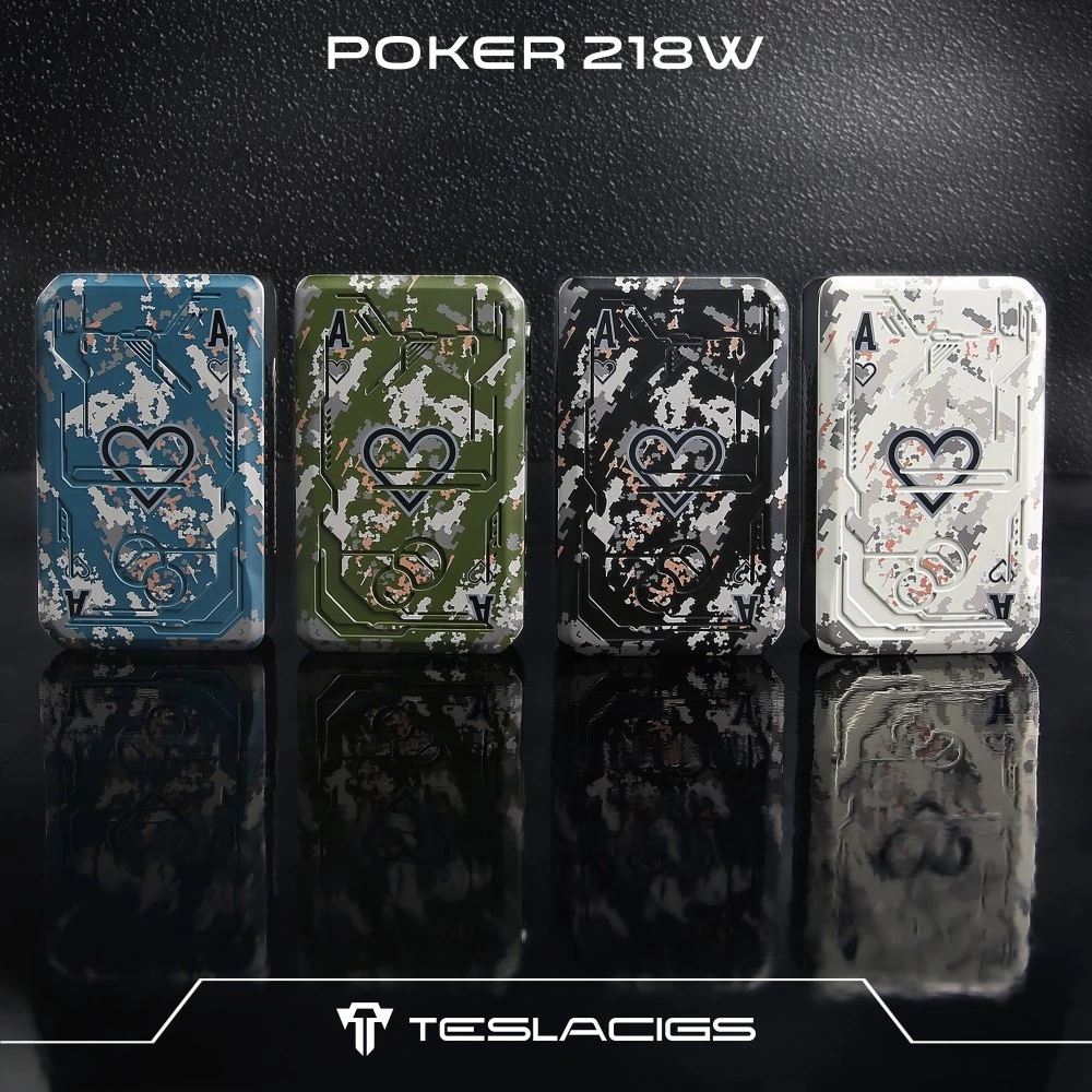 2019 Tesla новый мод электронный tesla покер 218w TC бокс мод несколько цветов выбор tesla покер 218w мод для продажи