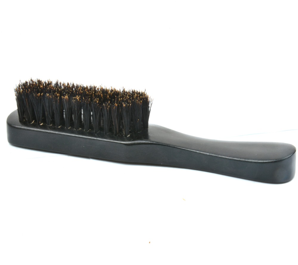 Natural wooden 100% boar bristle beard brush with handle beard grooming set for men wholesale