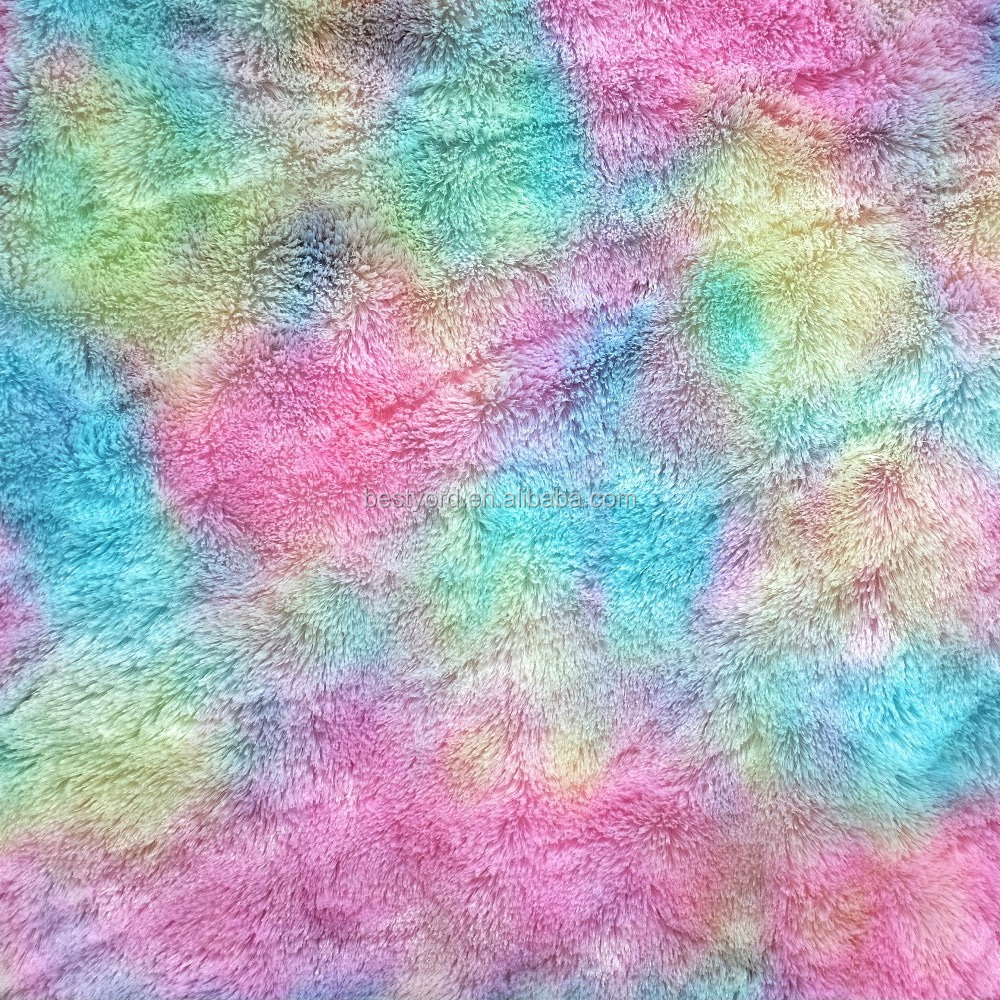 Плюшевая ткань tie die