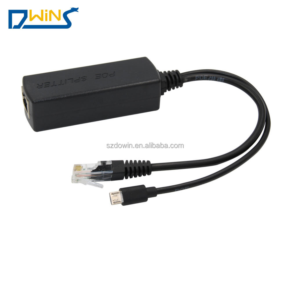 Активный разветвитель PoE с поддержкой IEEE 802.3af и Micro USB, питание через Ethernet от 48 В до 5 В 2,4 А для планшетов, Dropcam или Raspberry Pi