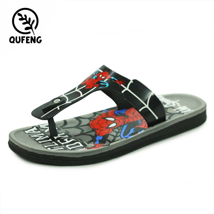 Hot selling new styles cartoon spider man child slipper