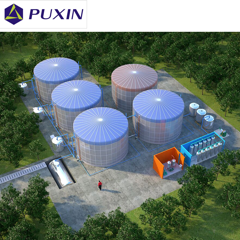 Puxin 260m3 портативный Собранный биогаз для обработки отходов