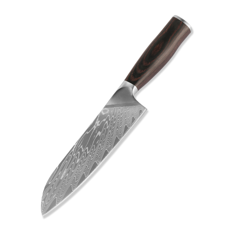 Японский 67 слоев VG10 Дамасская сталь 6,5 дюймов нож дюймов santoku с деревянной ручкой Pakka