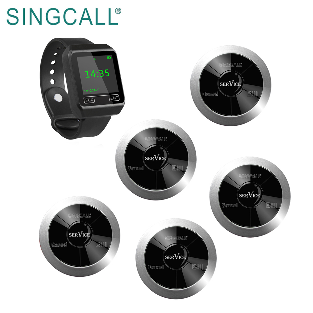 SINGCALL 433,92 МГц наручный пейджер для ресторана Беспроводная система вызова