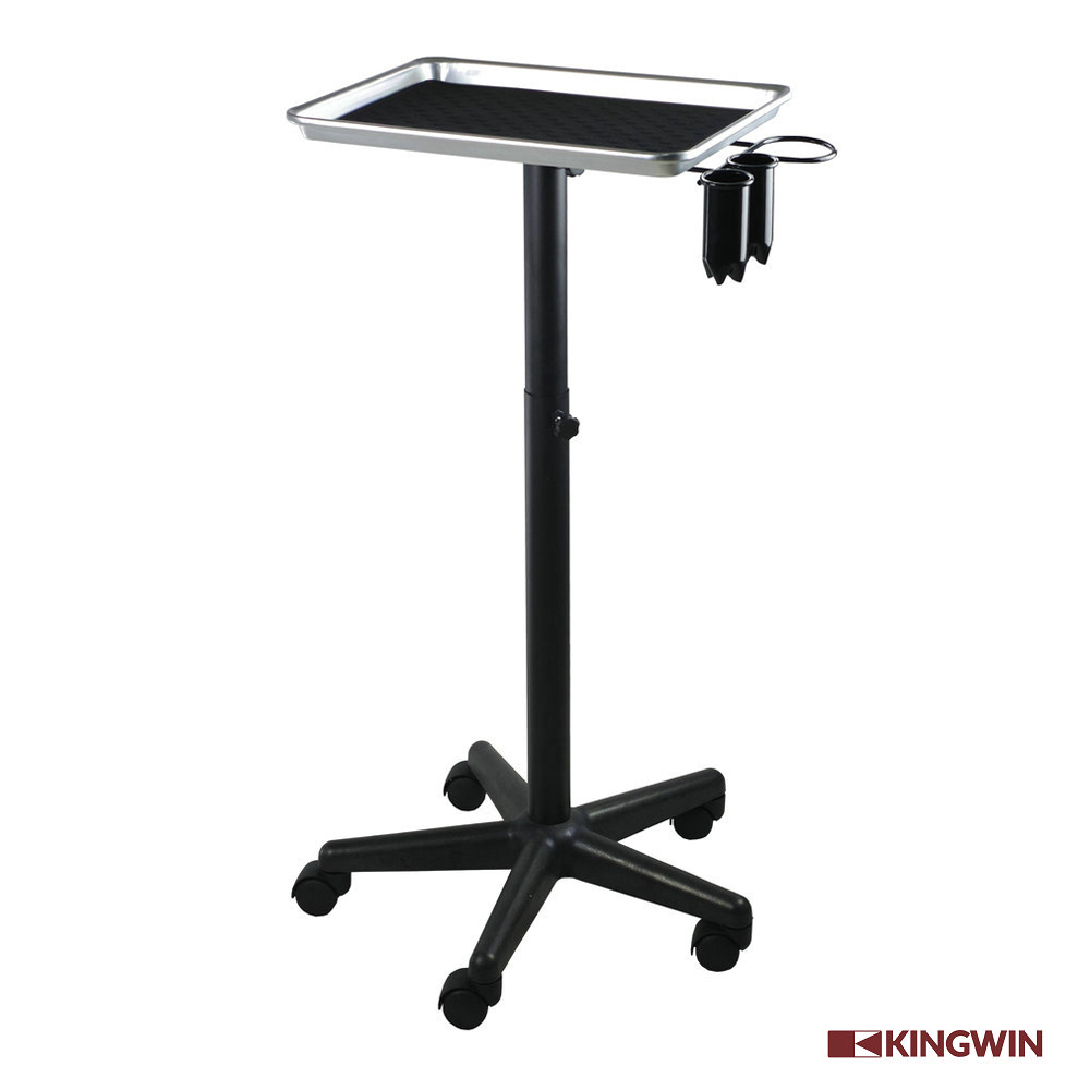 salon barber Silver Aluminum Service Tray with Appliance Holders