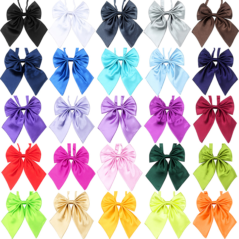 Women Cravat Butterfly Ladies Bow Tie Girl Student Hotel Clerk Waitress Neck Wear Silk Ties