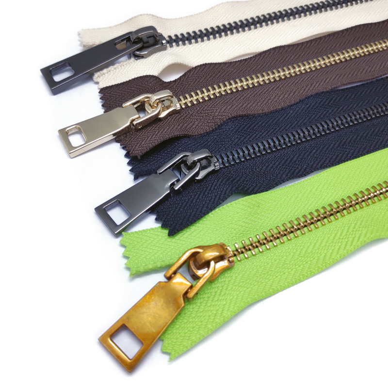 Custom metal zipper puller metal zipper for bags garment