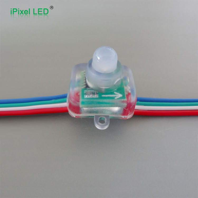 12 мм диффузный плоский Цифровой RGB LED PixeL String (нитка 25)