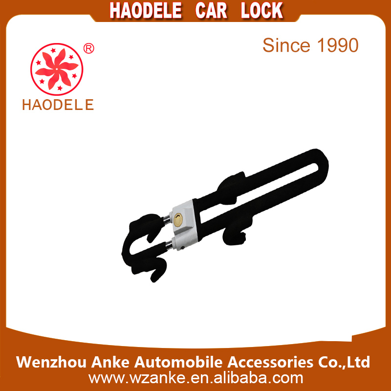 Car Security Lock Red Twin Hooks Anti-theft Steering Wheel Lock