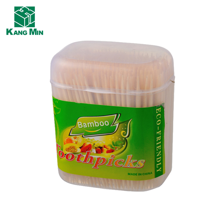 Wholesale Promotional Disposable cheapest Natural Bamboo toothpick with plastic container bottle