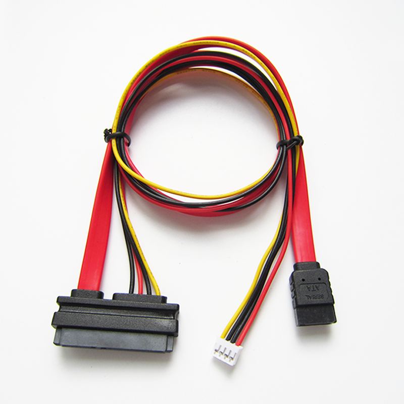 Заводской пользовательский Sata 22Pin разъем к Sata 7Pin + 4Pin HSG кабель питания