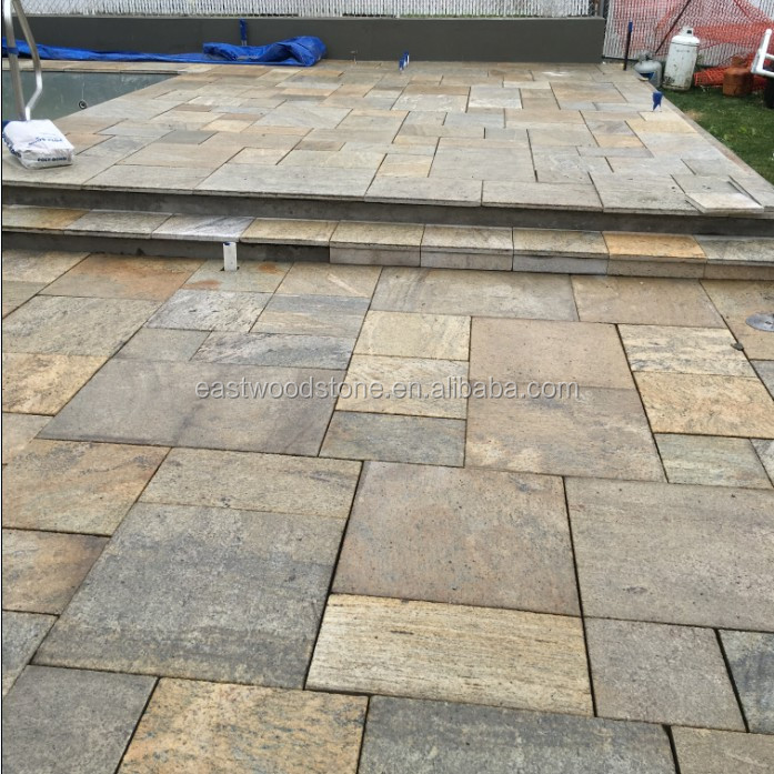 Желтый цвет материал гранит патио pavers lowes