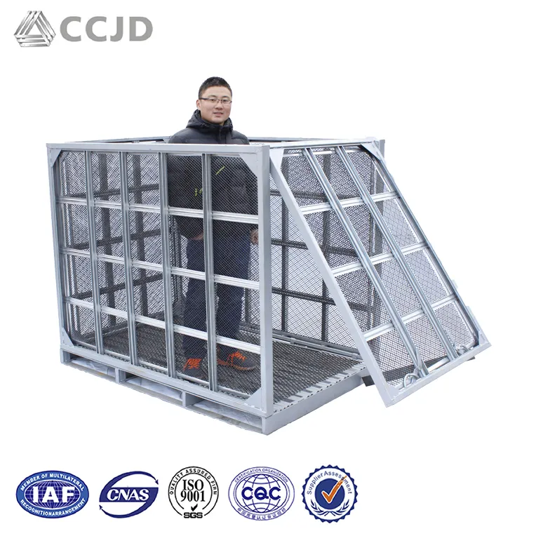 Welded Steel Lockable Pallet Storage Cage Storage Cage Metal Bin