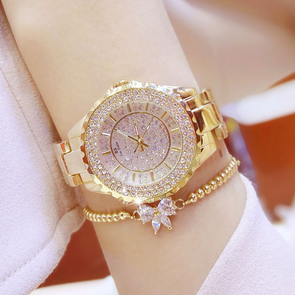 Women для Stainless Steel Diamond Watch, Ladies Dress Watches, Quartz Clock, Luxury Brand 2019