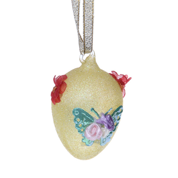 heart shape glass Easter egg