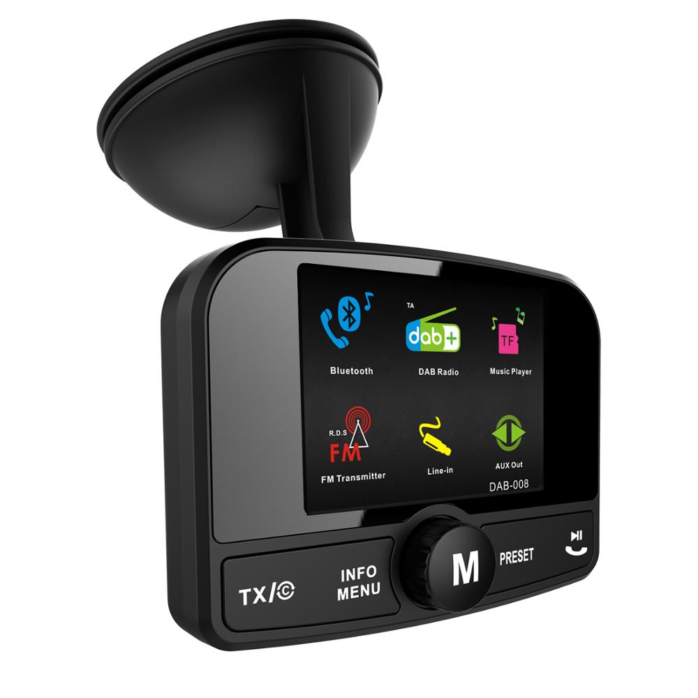 Новейший портативный автомобильный DAB/DAB + с функцией Bluetooth FM-передатчика и входом Aux