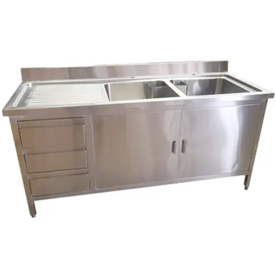 Modern Design Undermount Double Bowl 304 Stainless Steel Kitchen Sink