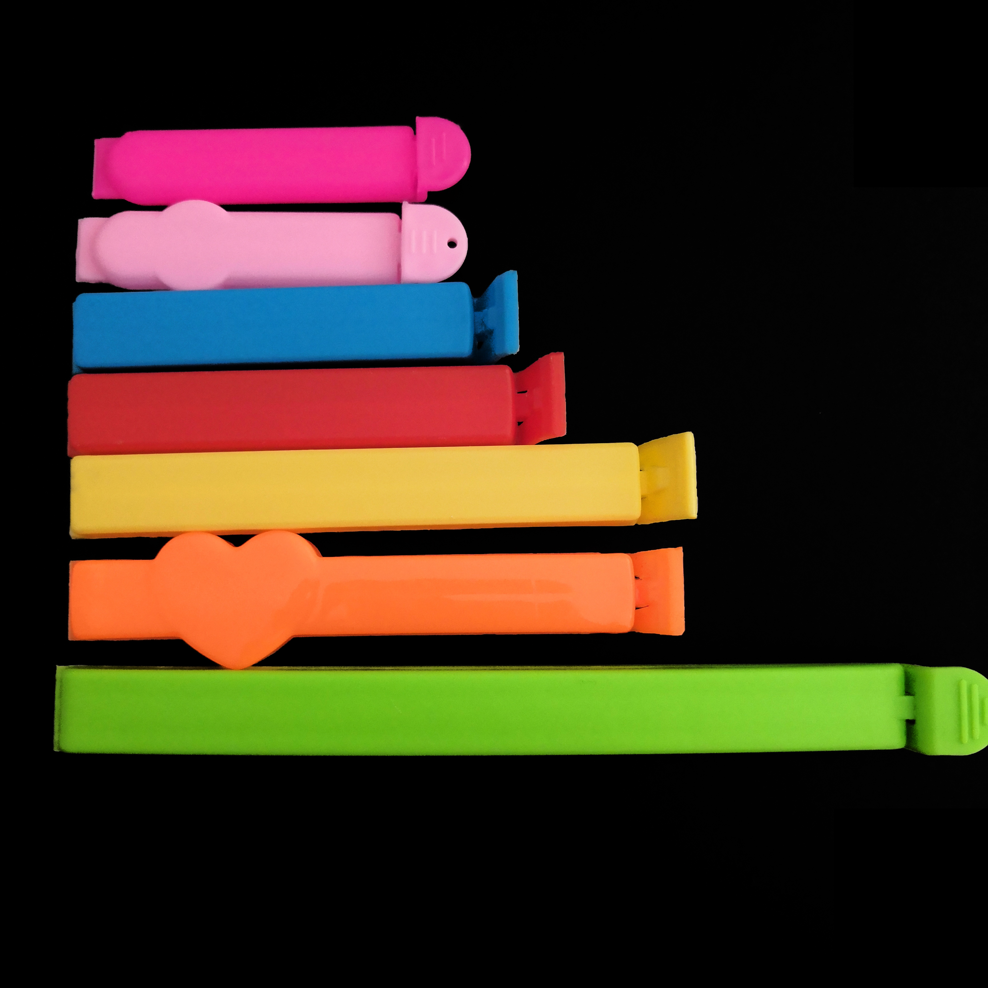 Plastic Colorful Food Bag Clips,Printing Logo Snack Sealing Clips
