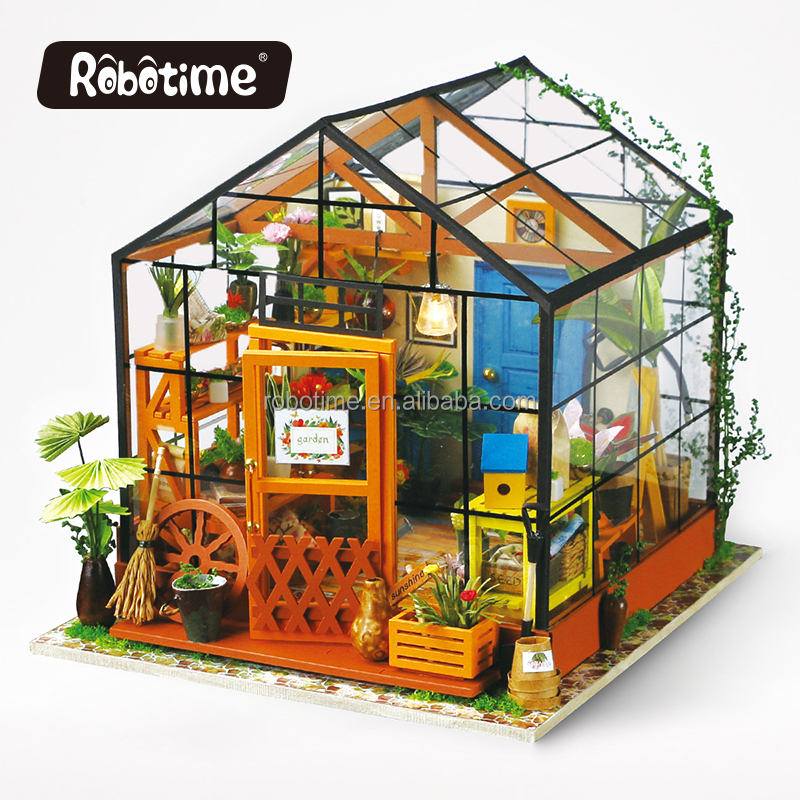 Robotime DG104 Кэти цветок дом DIY Миниатюрный Кукольный домик