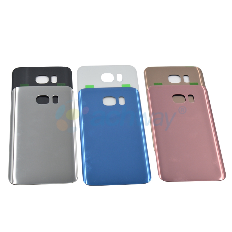 Оптовая продажа Крышка батарейного отсека для samsung galaxy s7 edge корпус S7 край Задняя стеклянная крышка