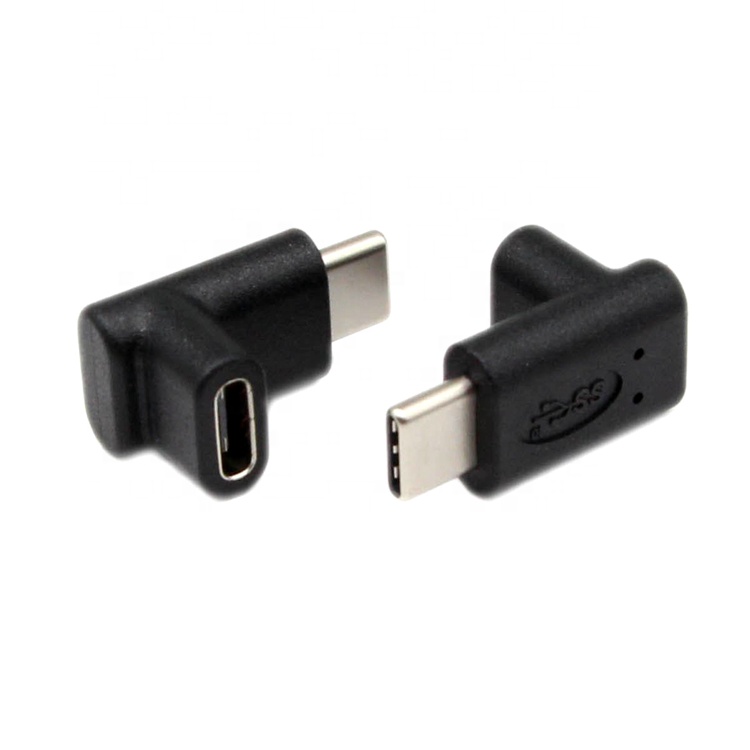 Угловой 90 градусов Тип C USB 3,1 мужчин и женщин вверх вниз Расширение адаптер