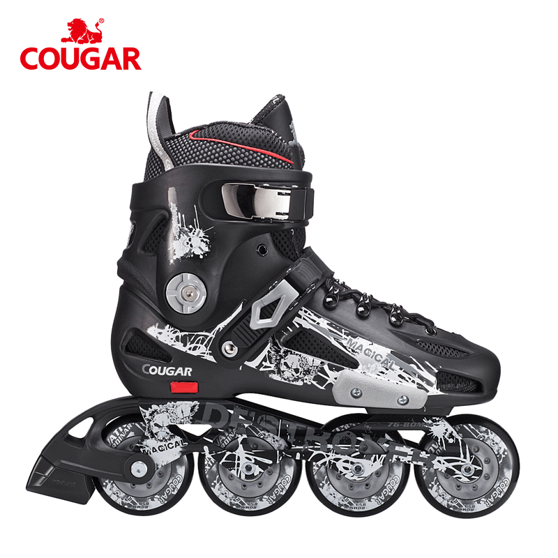 Fashion design slalom cougar skates professional slalom quads roller skates