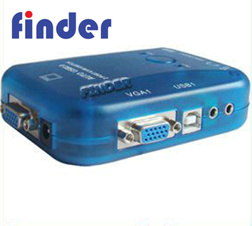 Авто VGA интерфейс, состоящий из универсального адаптера на 2 USB KVM переключатель с пультом дистанционного управления