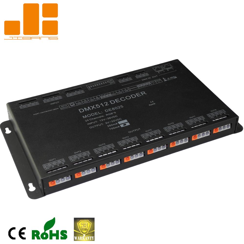 CC 350mA DMX декодер 24 канала DE8025