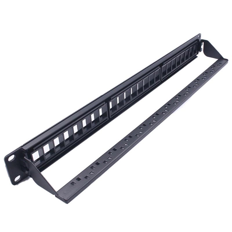 XL-P600B24 высокого качества 19 ''Cat6 Cat6a 24 портов пустой патч-панель с кабелем для оптоволоконных кабелей