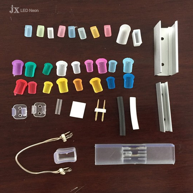 Neon flex connecting parts and end waterproof end cap