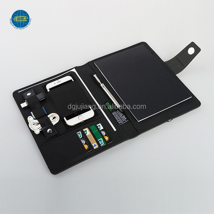 2017 Новый дизайн Мода Бизнес Подарочный набор Папка с power bank