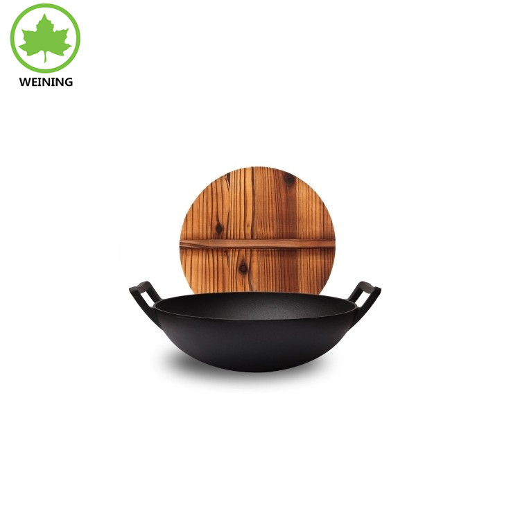 Pre-seasoned Cast Iron Wok 36 cm