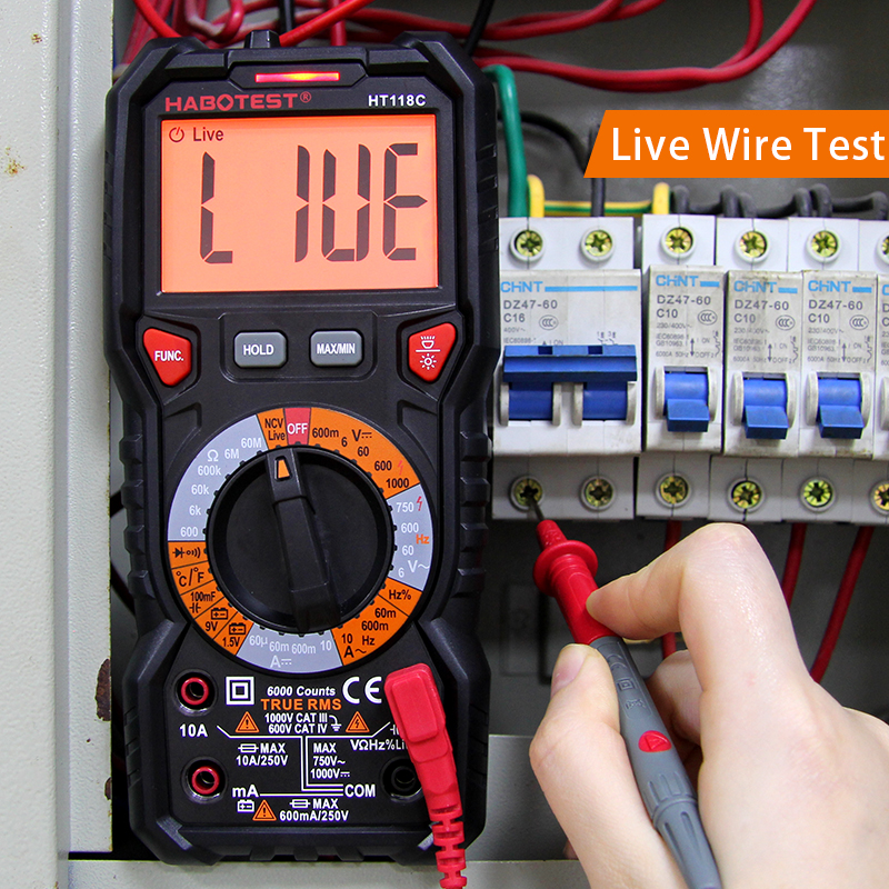HABOTEST HT118C точный Профессиональный емкостной температурный мультиметр Цифровой с CE ROHS