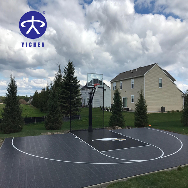 Outdoor PP interlocking sports tiles for basketball court