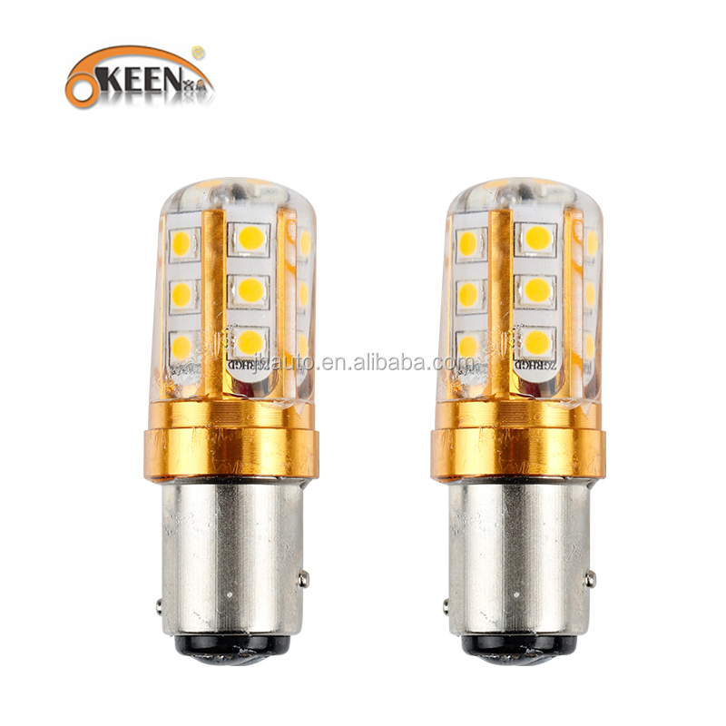 Кин 12V-24V Canbus P21 PY21 BA15D 1156 1157 Светодиодная лампа автомобиля BA15S 3030 18SMD белый янтарь фихо O вспышка Led Сигнал поворота Стоп-сигнал