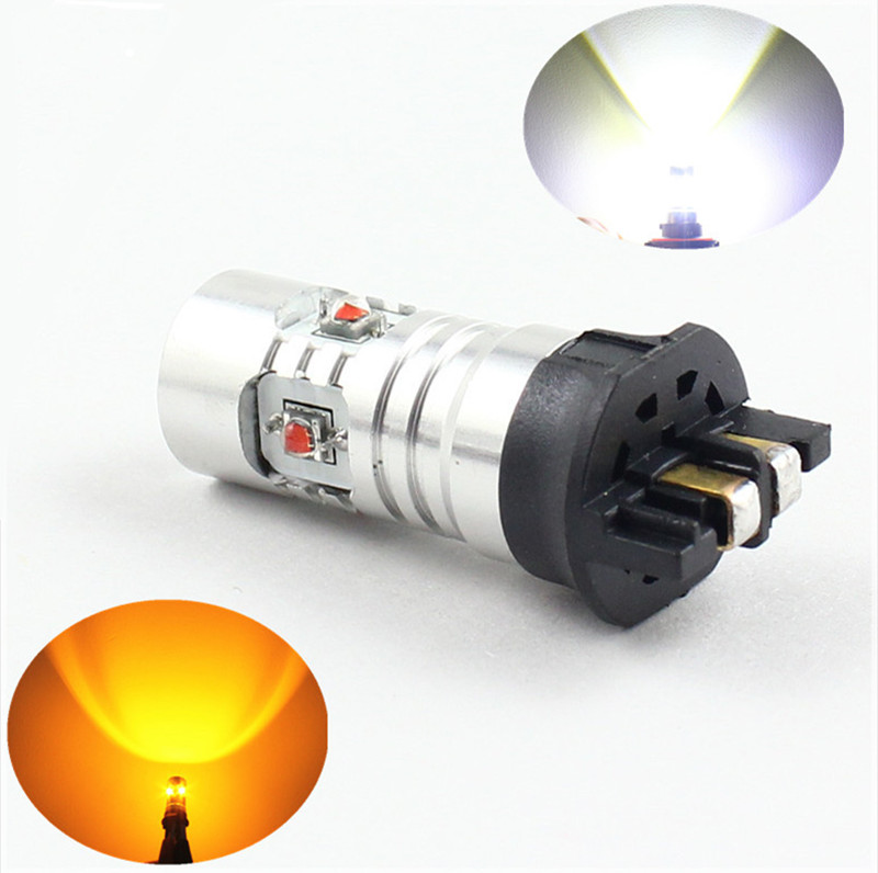 Светодиодные лампы PWY24W PW24w 30W CREEsLED для BMW серии 3 F30 F31 F34 Canbus, белые, желтые, Автомобильные светодиодные лампы PW24