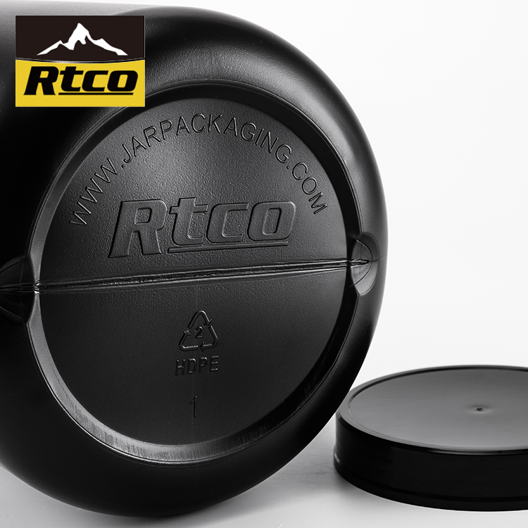 Оптовая продажа Пользовательский логотип RTCO большая бутылка 1gl 1.8gl 2gl 2.4gl HDPE пластиковый контейнер для протеинового Порошка