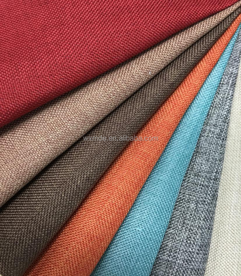 100% polyester upholstery linen fabric stock lot