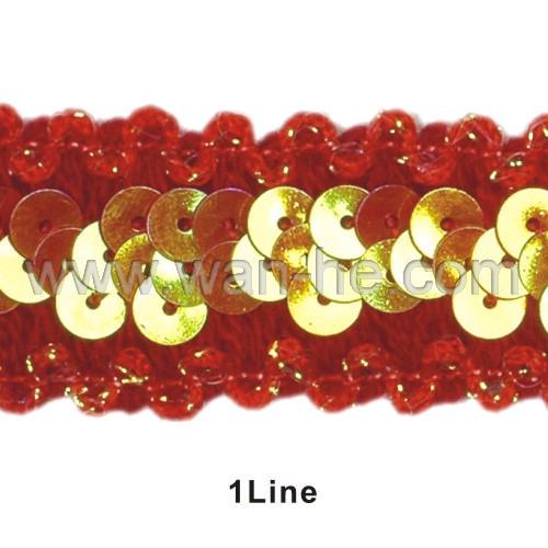 Fashion garment decorative sequin trimming