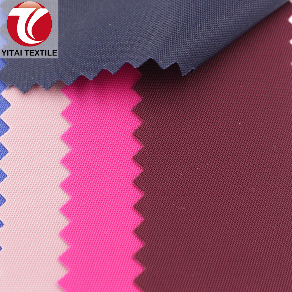 water repellent or waterproof 210d 290t twill nylon fabric with pu coated