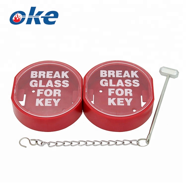 Red Fire Alarm Break Glass Key Box with Hammer