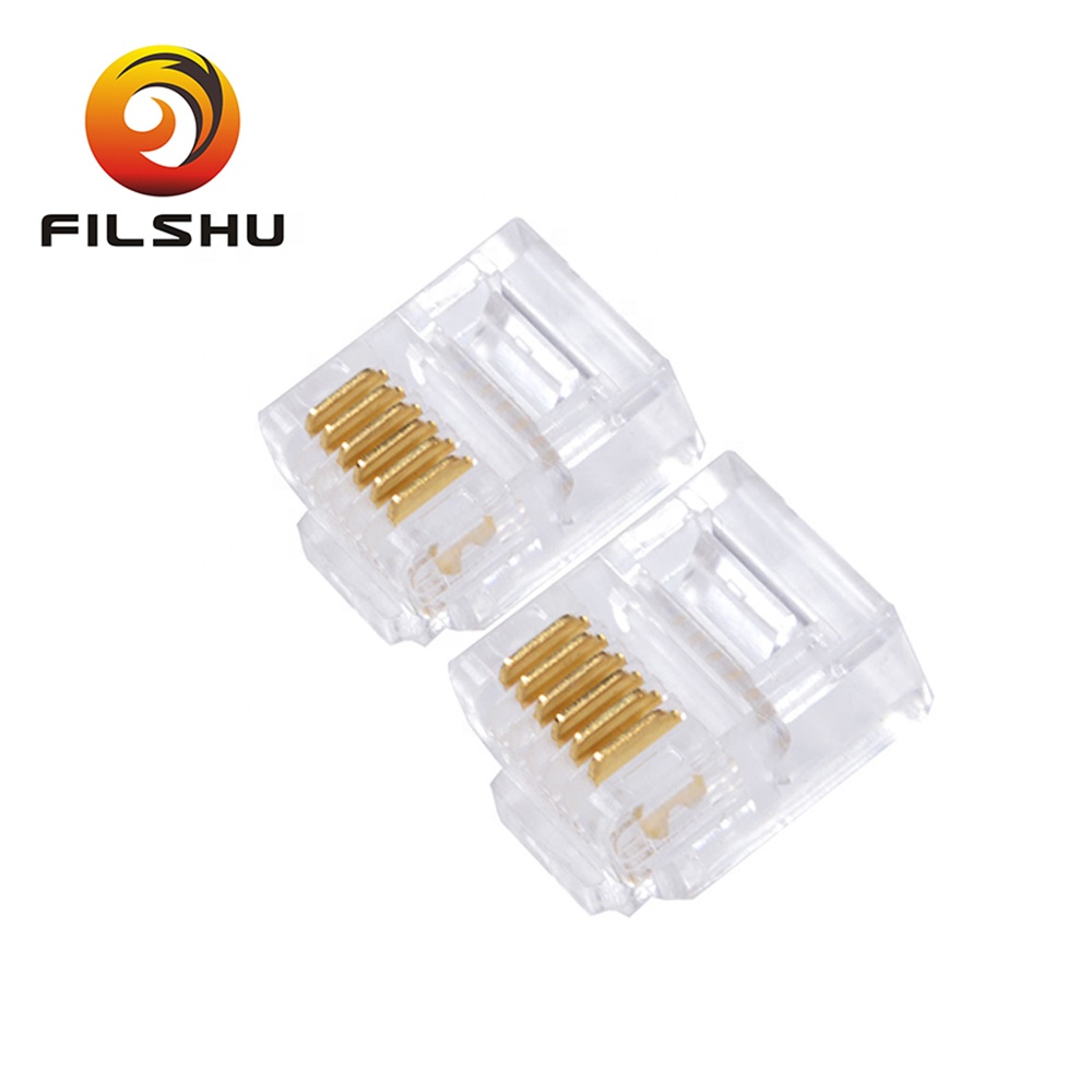 6P6C rj-11-типный коннектор rj 11 plug/телефон rj11